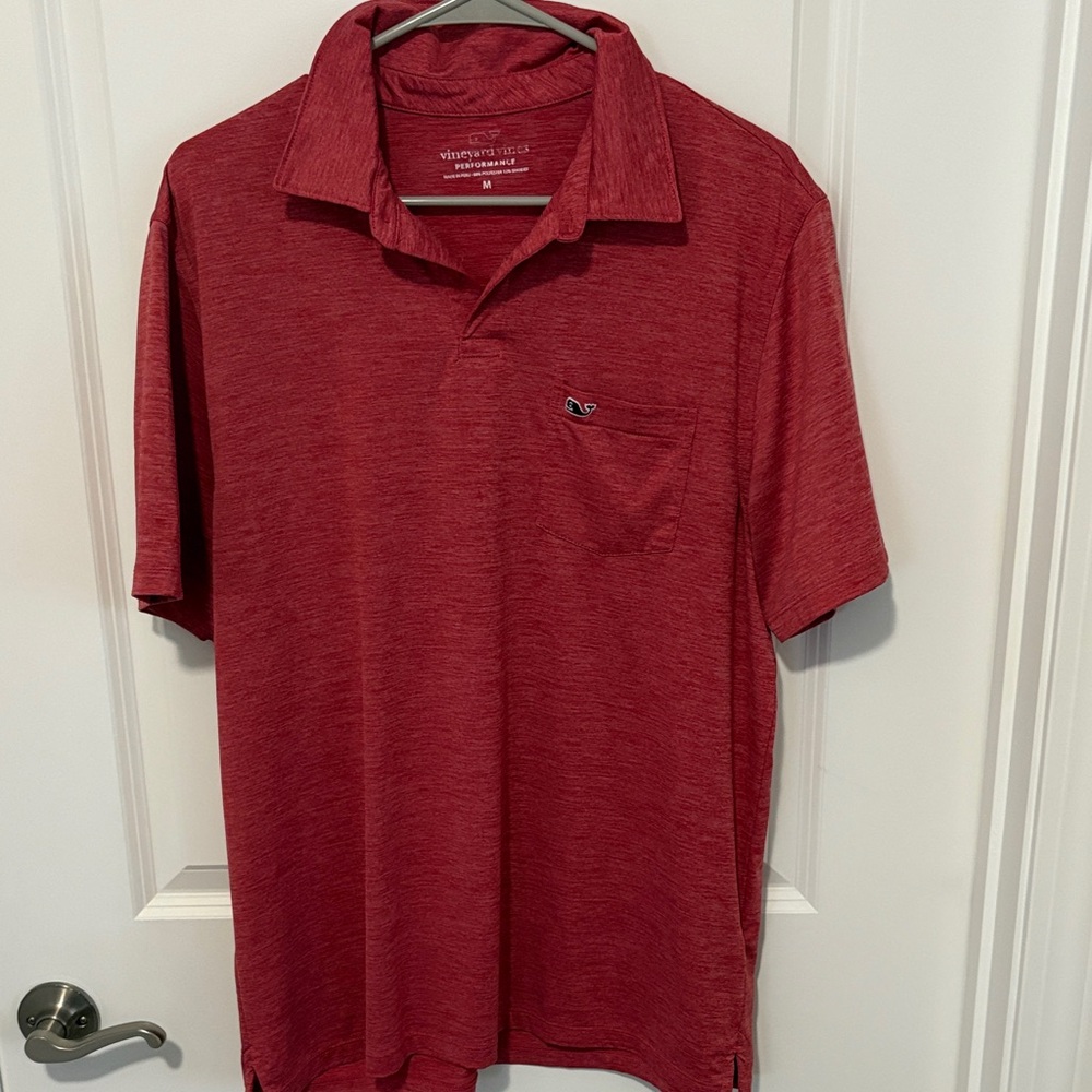 Vineyard Vines Medium Men's Red Polo Shirt